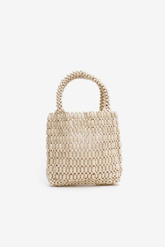 La Tribe Beaded Bag - Bone