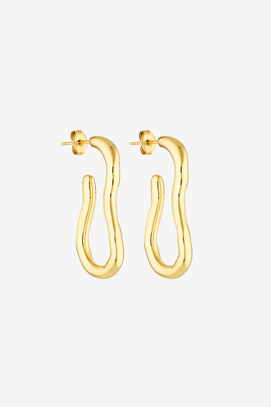 Porter Jewellery Bones Hoops - Gold