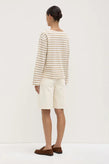 Assembly Bonne LS Tee - White/Tan