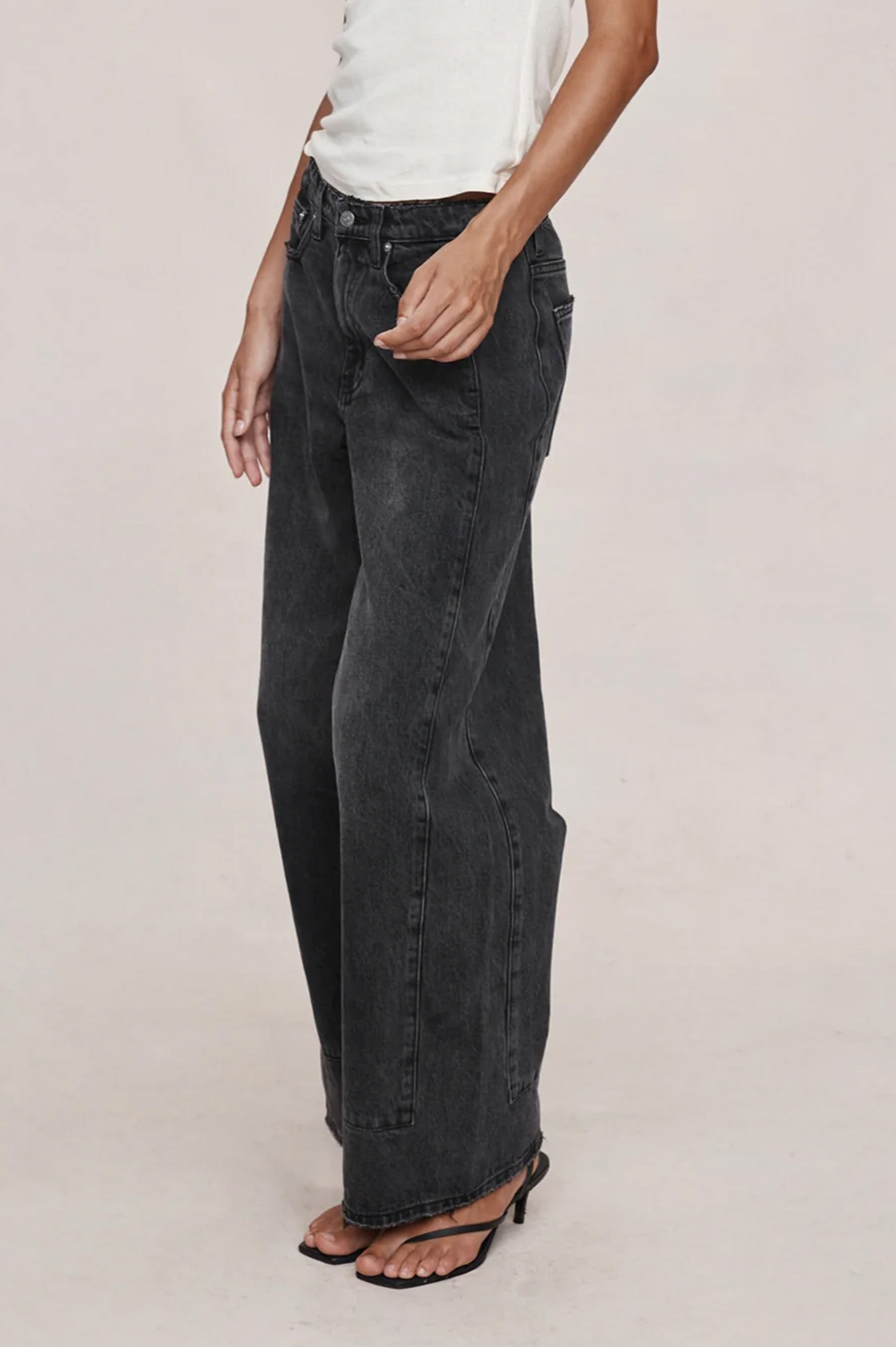 Marle Border Jean - Faded Black