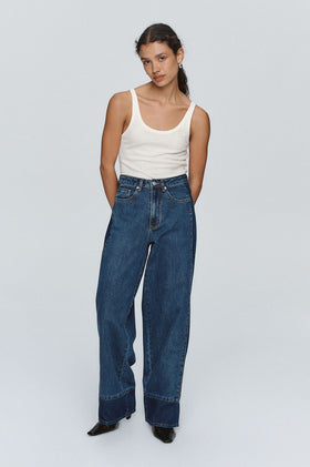 Marle Border Jean - Indigo/Washed Indigo