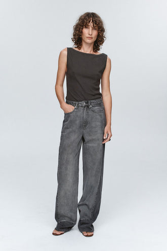 Marle Border Jean - Stone