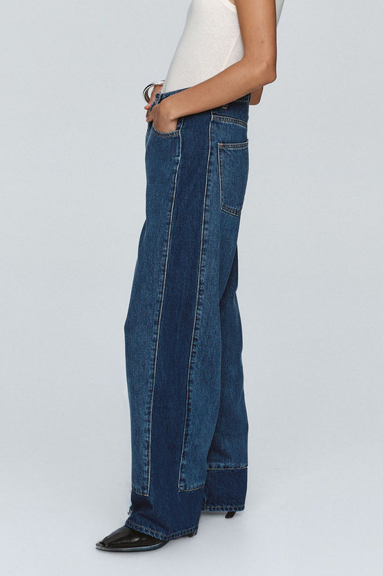 Marle Border Jean - Indigo/Washed Indigo