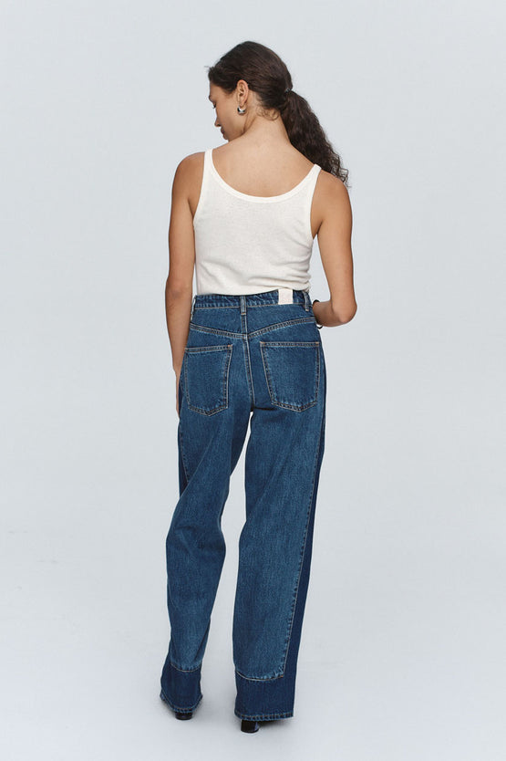 Marle Border Jean - Indigo/Washed Indigo