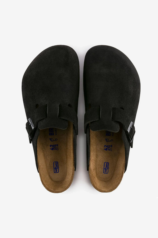 Birkenstock Boston SFB Suede - Black