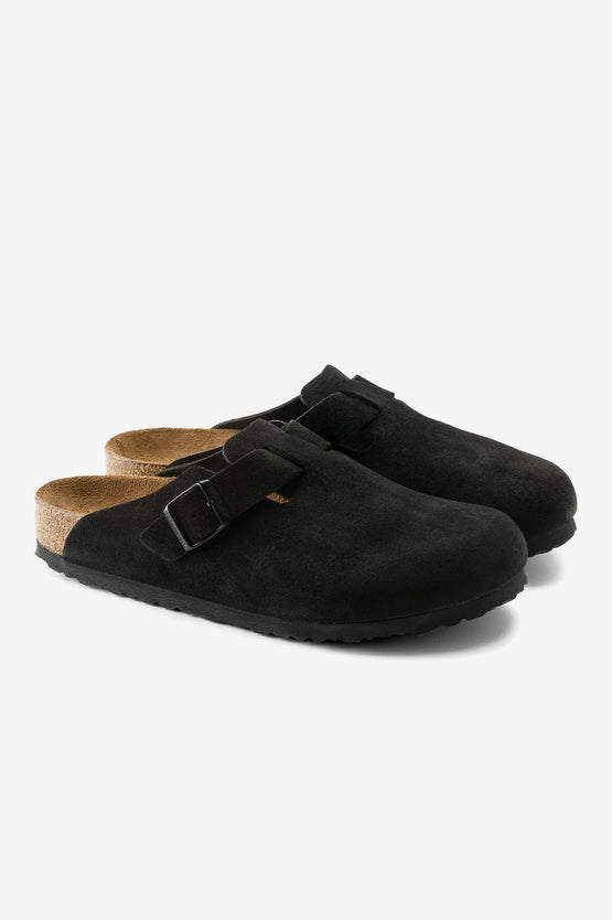 Birkenstock Boston SFB Suede - Black