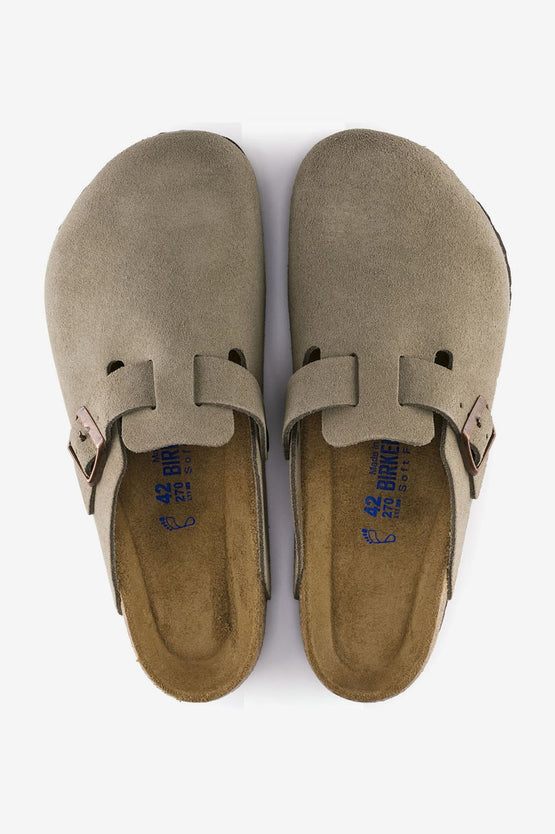 Birkenstock Boston SFB Suede - Taupe