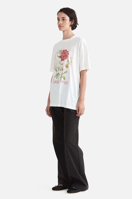 Ena Pelly Bouquet Oversized Tee - White