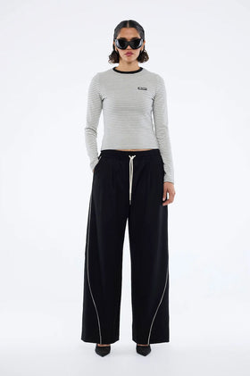Ena Pelly Bowie Wide Leg Pant - Black