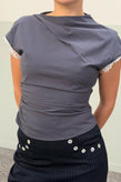 Ruby Bowie Top - Charcoal