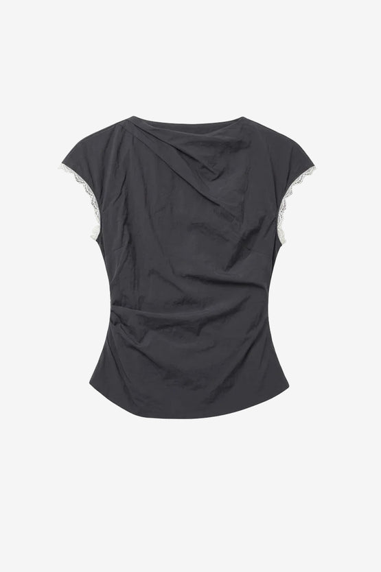 Ruby Bowie Top - Charcoal