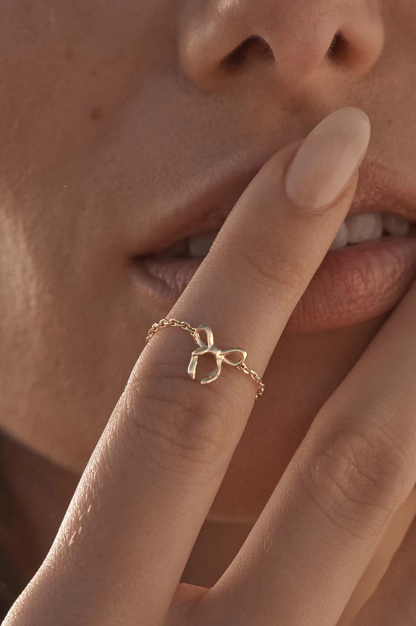 By Charlotte Forever More Bow Ring - Gold