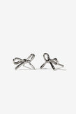 Meadowlark Bow Stud Small Earrings - Silver
