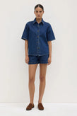 Assembly Boxy Denim SS Shirt - Heritage Blue