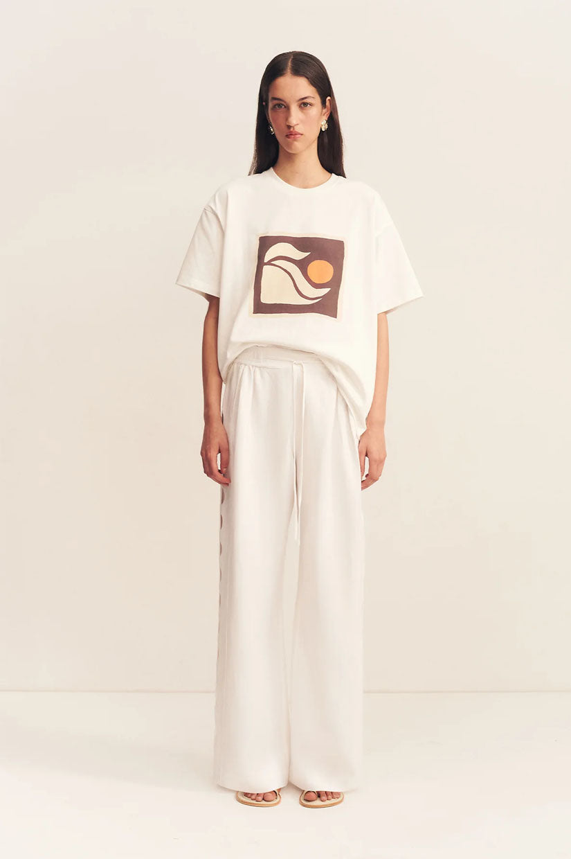 Shona Joy Vespertine Oversized T-Shirt - Ivory