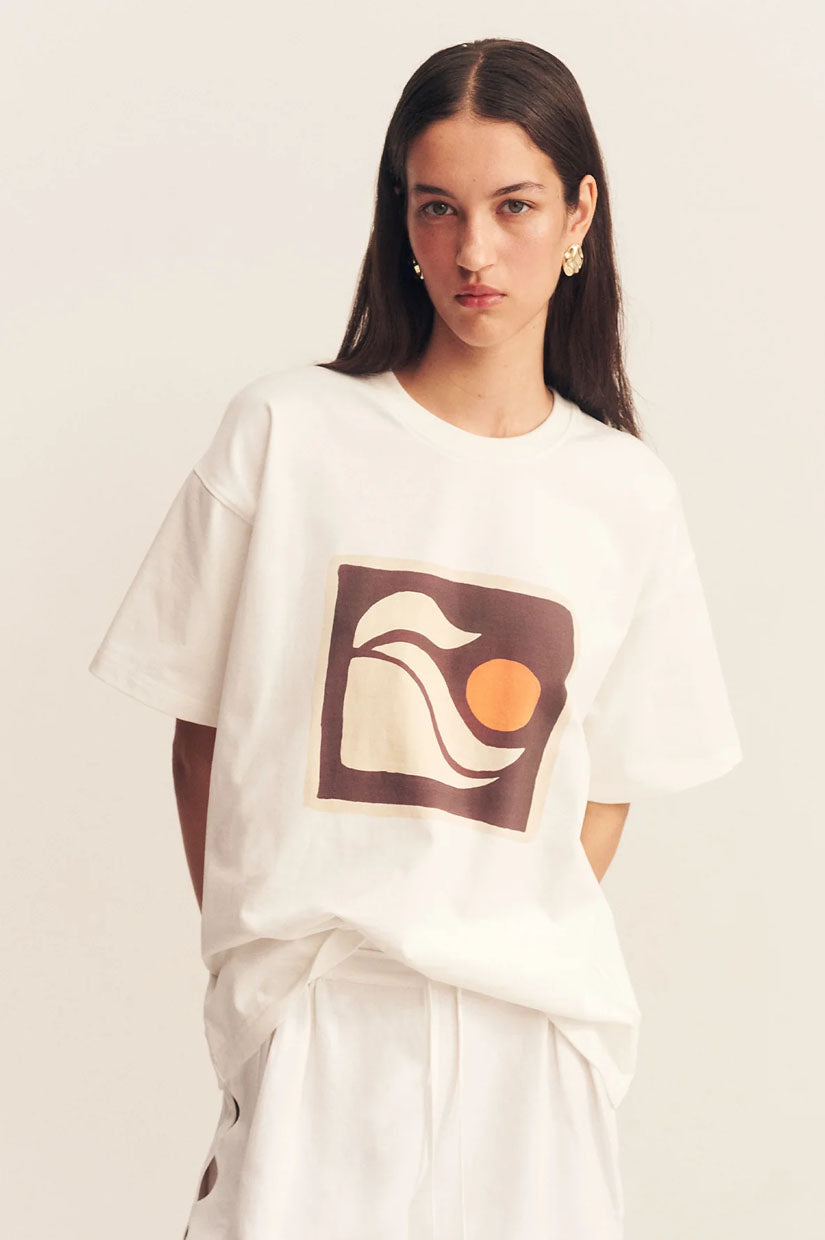 Shona Joy Vespertine Oversized T-Shirt - Ivory