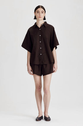 Commoners Boyfriend Shirt - Cocoa