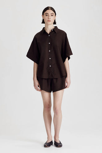 Commoners Boyfriend Shirt - Cocoa