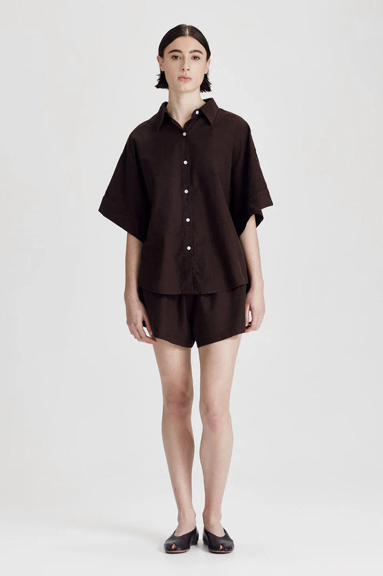 Commoners Boyfriend Shirt - Cocoa