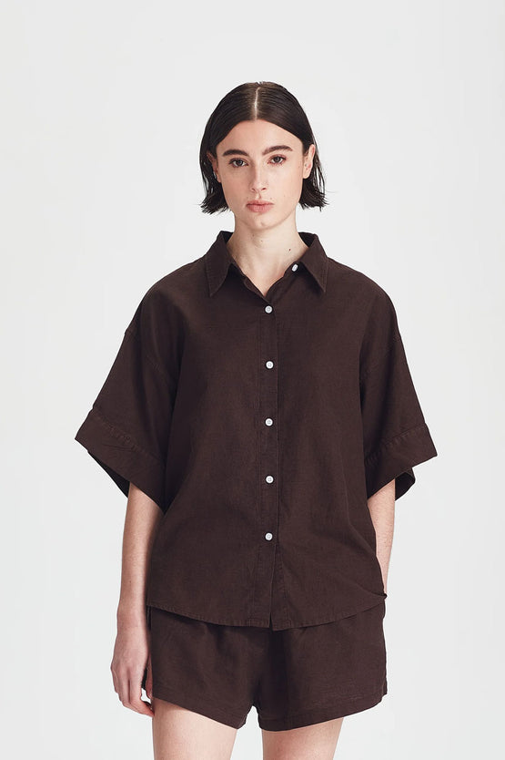 Commoners Boyfriend Shirt - Cocoa