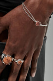 Stolen Girlfriends Club Love Claw Bracelet - Silver Orange Citrine