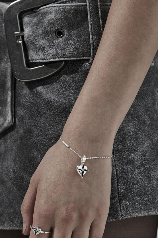 Stolen Girlfriends Club Celestial Heart Bracelet - Silver