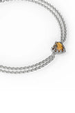 Stolen Girlfriends Club Love Claw Bracelet - Silver Orange Citrine