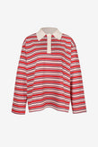 Ruby Brady Polo - White Blue Red Stripe