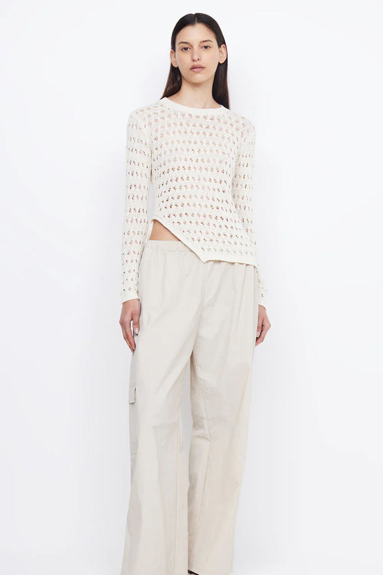 Bec & Bridge Brooke L/S Asym Knit - Ivory