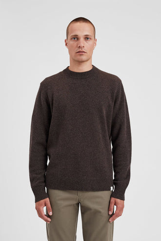 Norse Projects Merino Lambswool Standard Sweater - Brown