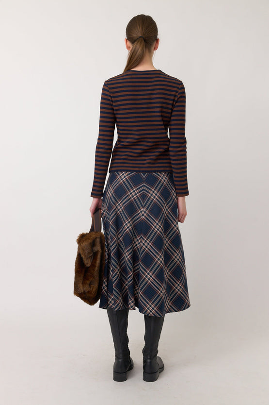 Sylvester Stripey Top - Brown