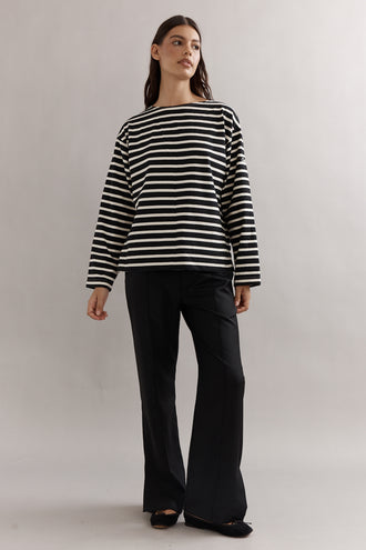 Caitlin Crisp Marina Boat Neck - Black