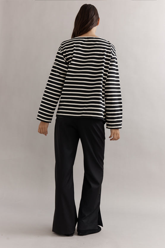 Caitlin Crisp Marina Boat Neck - Black