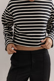 Caitlin Crisp Marina Boat Neck - Black