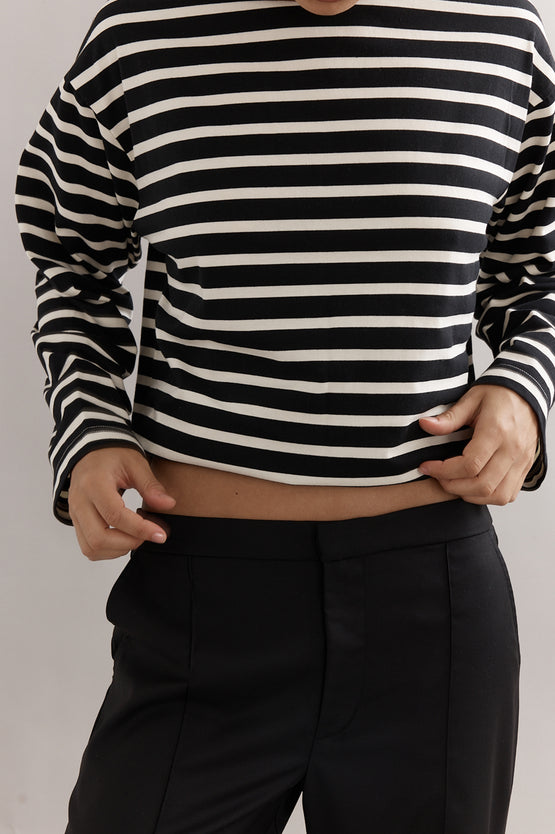 Caitlin Crisp Marina Boat Neck - Black