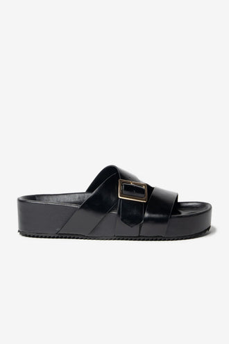 La Tribe Buckle Strap Platform - Black