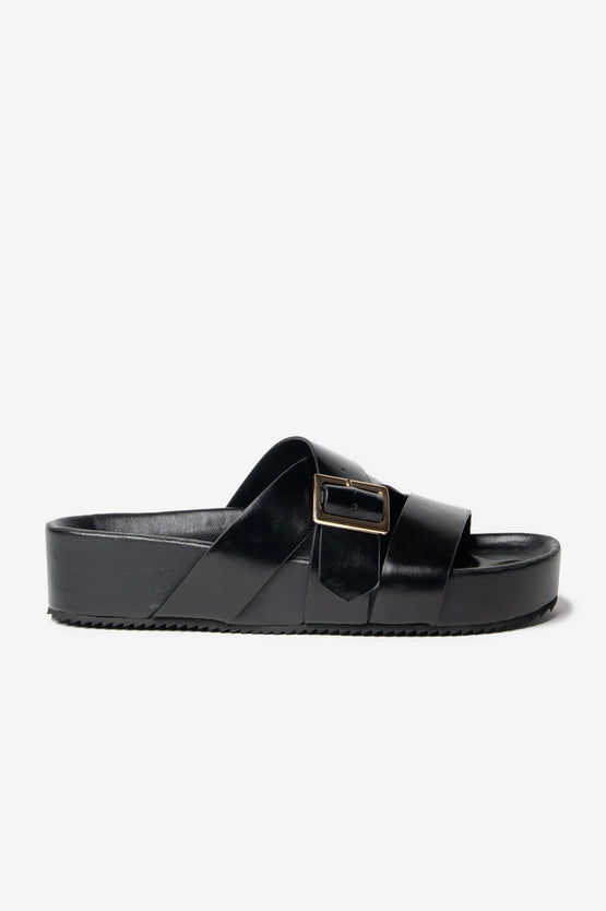 La Tribe Buckle Strap Platform - Black