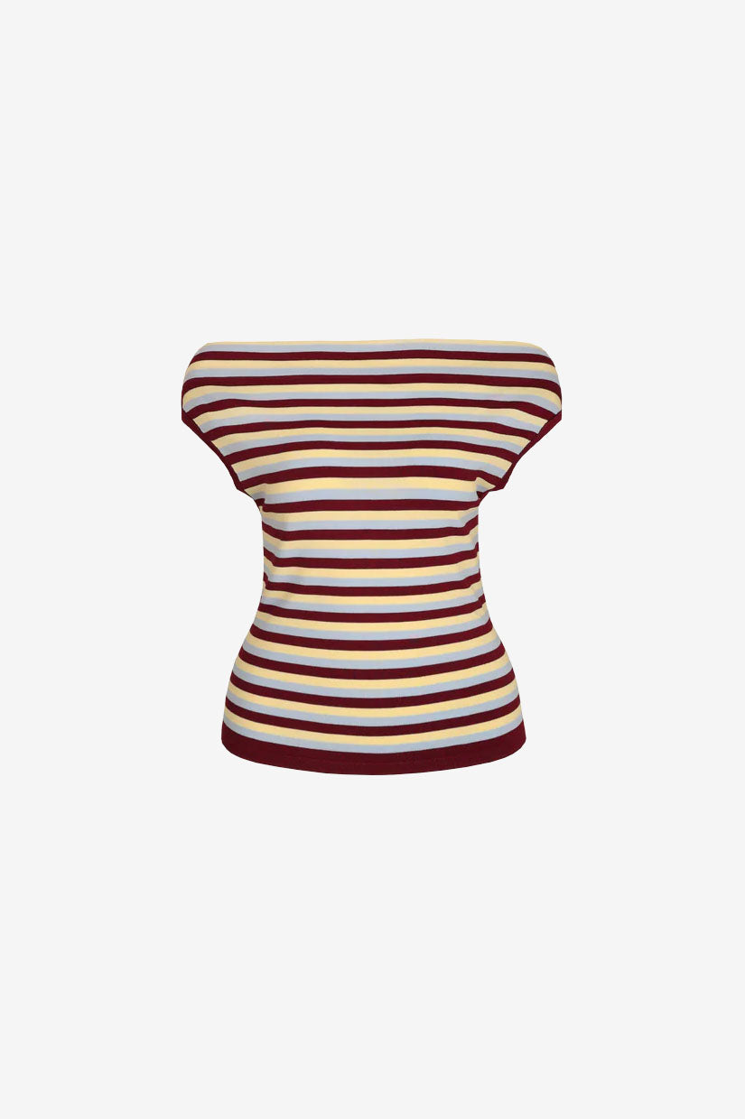 Ruby Emma Knit Top - Burgundy Butter Blue