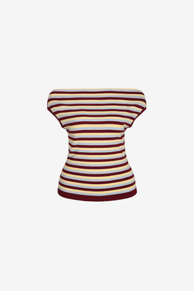 Ruby Emma Knit Top - Burgundy Butter Blue