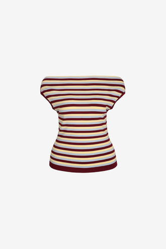 Ruby Emma Knit Top - Burgundy Butter Blue