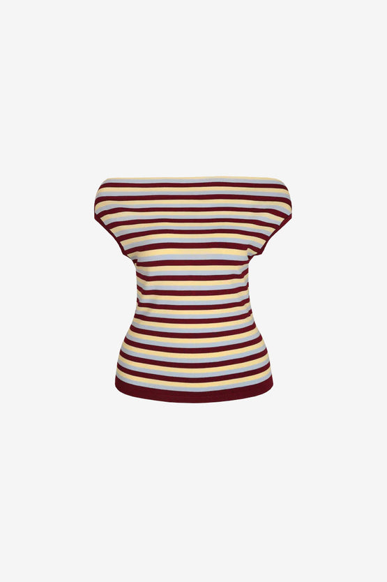 Ruby Emma Knit Top - Burgundy Butter Blue