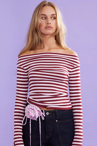 Ruby Emma Knit LS - Burgundy Pink