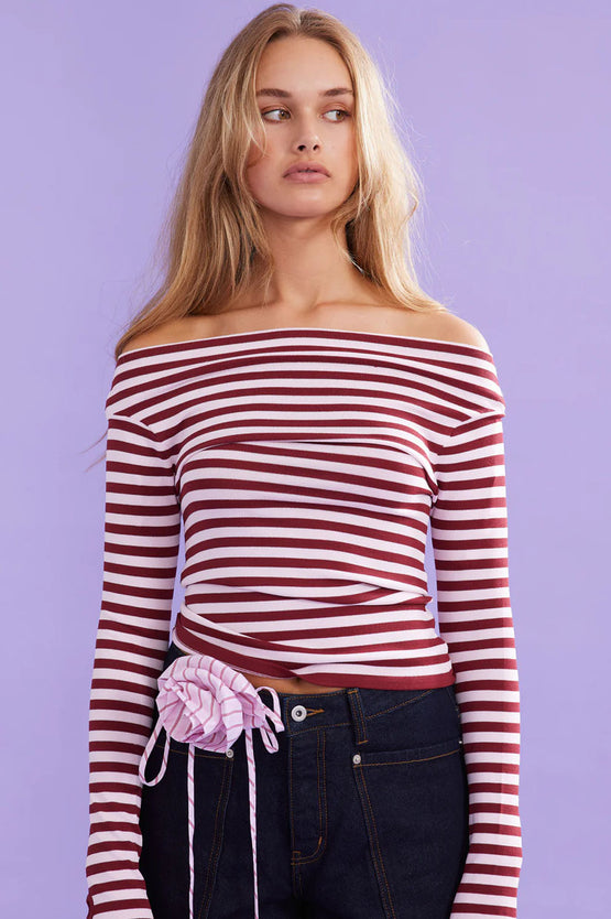 Ruby Emma Knit LS - Burgundy Pink