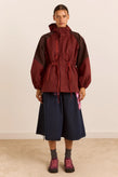 Damson Madder Liu Raincoat - Burgundy