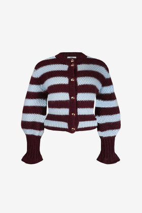 Ruby Matilda Cardigan - Burgundy Aqua