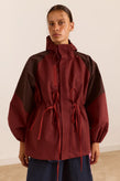 Damson Madder Liu Raincoat - Burgundy