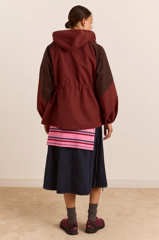 Damson Madder Liu Raincoat - Burgundy