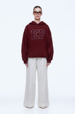 Ena Pelly Cassie EP Boucle Hoodie - Burgundy