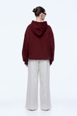Ena Pelly Cassie EP Boucle Hoodie - Burgundy