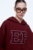 Ena Pelly Cassie EP Boucle Hoodie - Burgundy